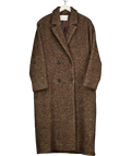 By Malene Birger Brown Herringbone Recycled Wool Mauris Coat Eu42 UK L/XL