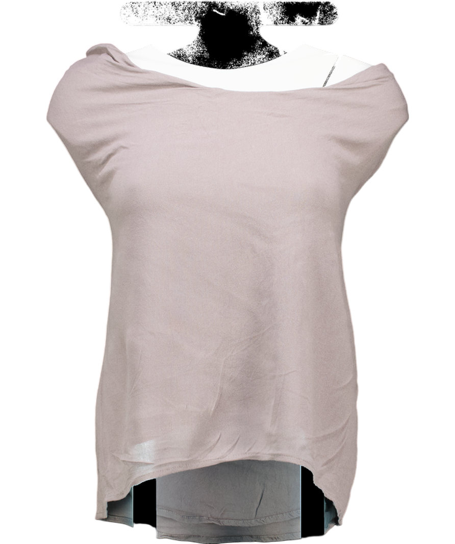 Indah Grey Halter Neck Drape Strappy Top UK XS