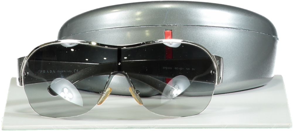 PRADA Grey Gradient Sunglasses SPS 53G in case