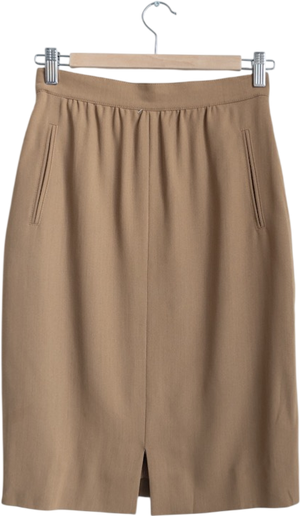 ESCADA Beige Camel Wool Blend Tailored  Skirt UK 8
