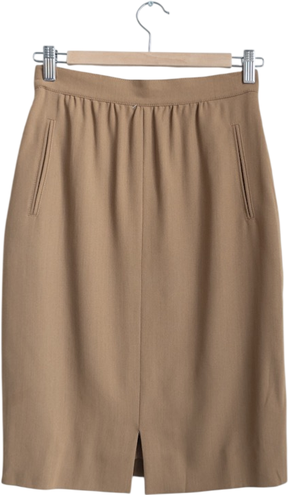 ESCADA Beige Camel Wool Blend Tailored  Skirt UK 8