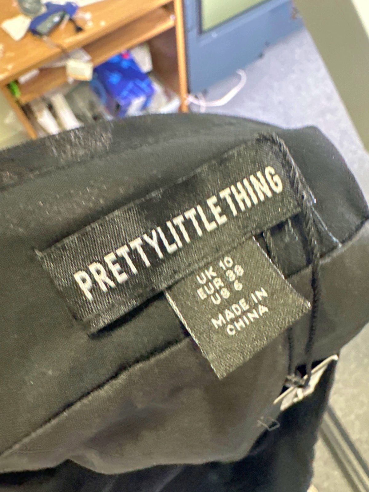 PrettyLittleThing Black Chiffon Ruffle Detail Midaxi Skirt UK 10