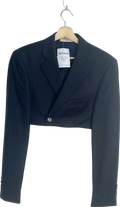 Zara Black Cropped Blazer Eu 40