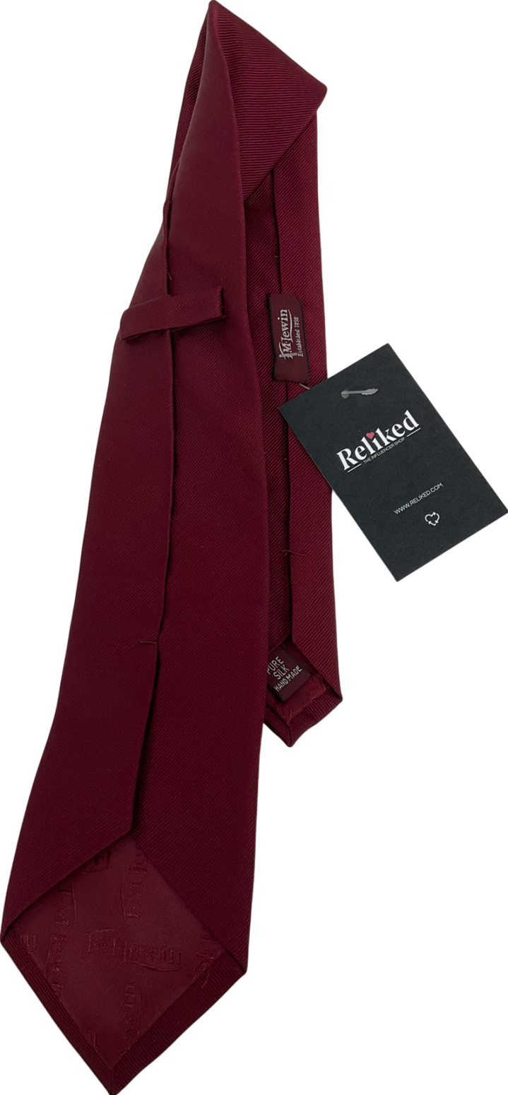 TM LEWIN Red Burgundy Textured Tie