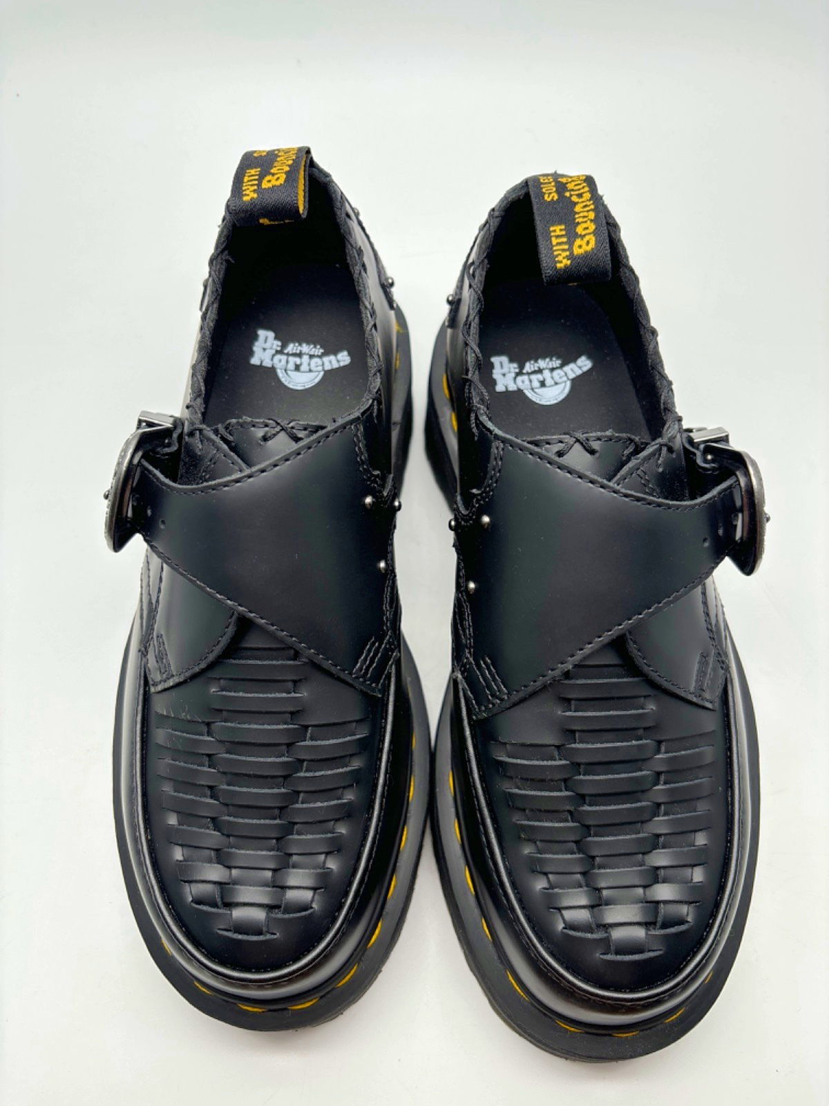 Dr Martens Black Voss II Quad Leather Platform Sandals UK 4