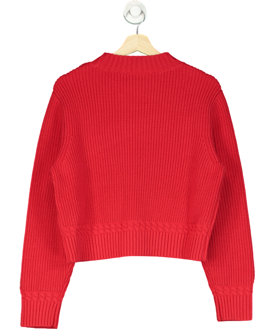 Mint Velvet Red Cotton Blend Jumper UK S