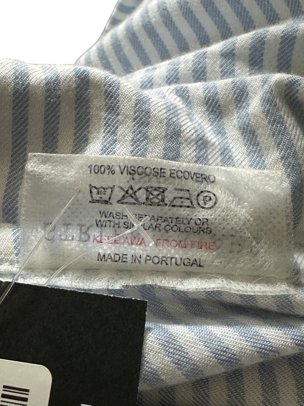 Stripe & Stare Blue Soft Brushed Woven Pyjama Top & Elasticated Trouser Set UK XS