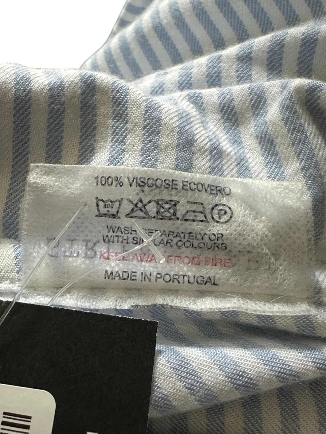 Stripe & Stare Blue Soft Brushed Woven Pyjama Top & Elasticated Trouser Set UK XS