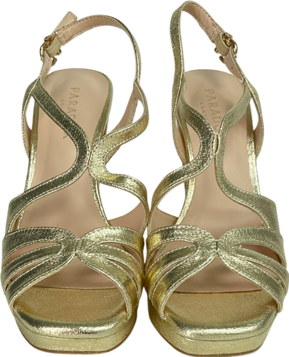 paradox Metallic Rebecca Platform Sandals UK 4 EU 37 👠