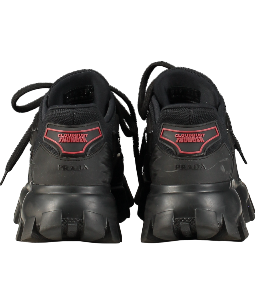 Prada Black Cloudbust Thunder Knit Fabric Trainers UK 4.5 EU 37.5 👠
