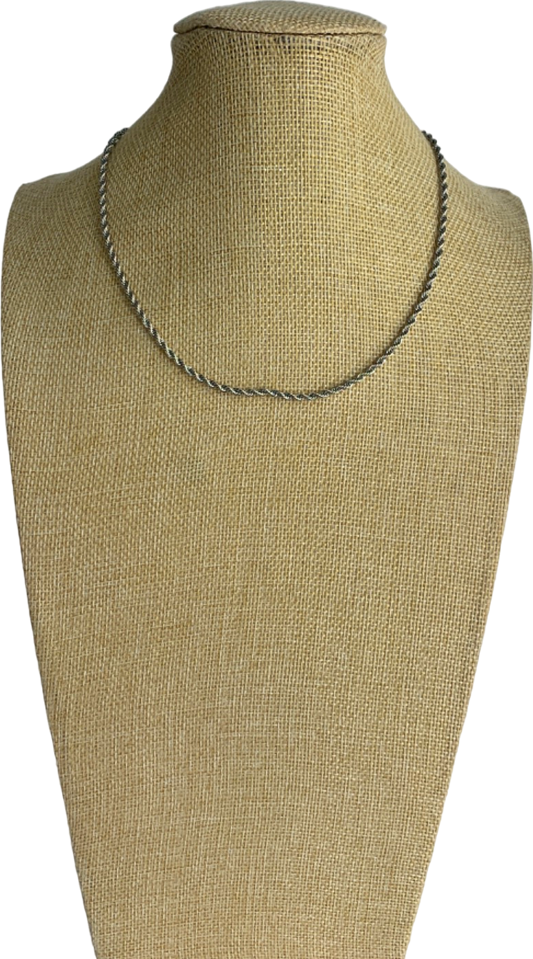 Silver Rope Chain Necklace