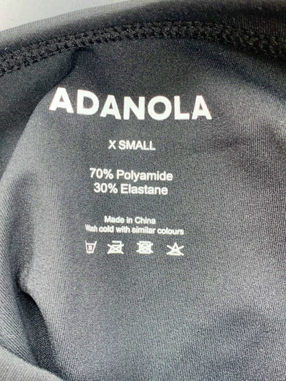 Adanola Black Short Sleeve Longline Top UK XS