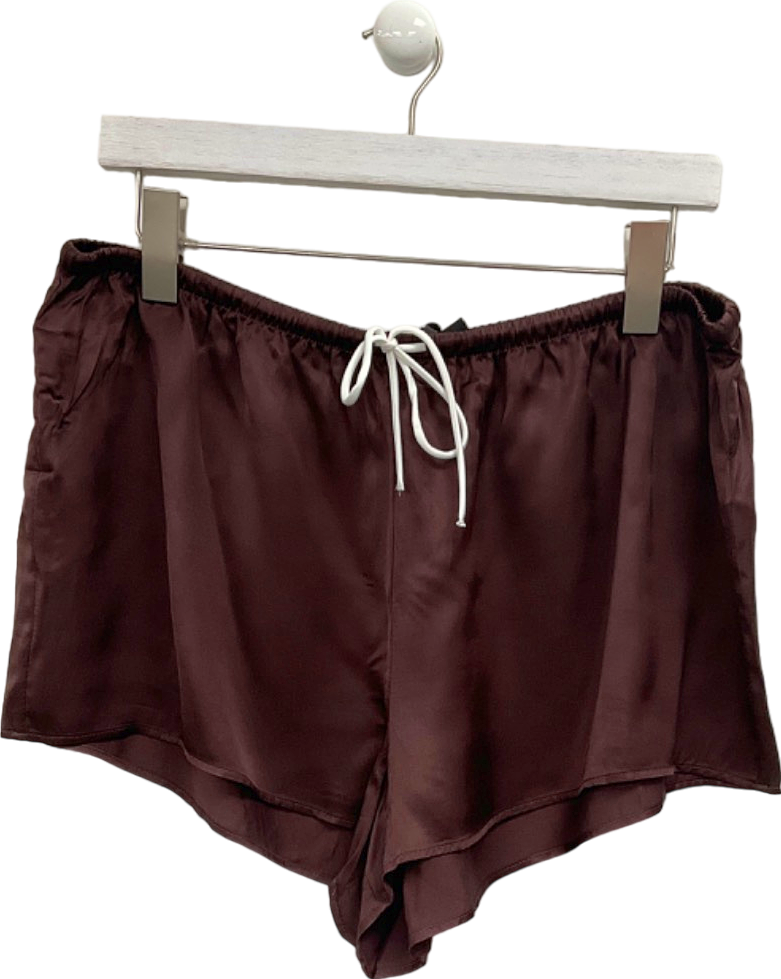 Primark Brown Satin Shorts UK L