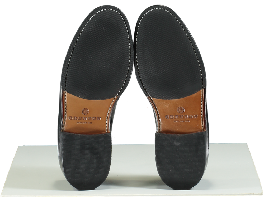 Grenson Black Leather fleur Loafers UK 4 EU 37