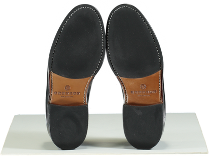 Grenson Black Leather fleur Loafers UK 4 EU 37