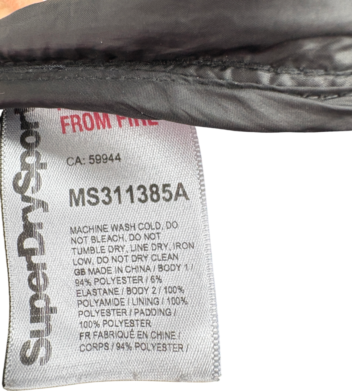 Superdry Black Lightweight Gilet UK L