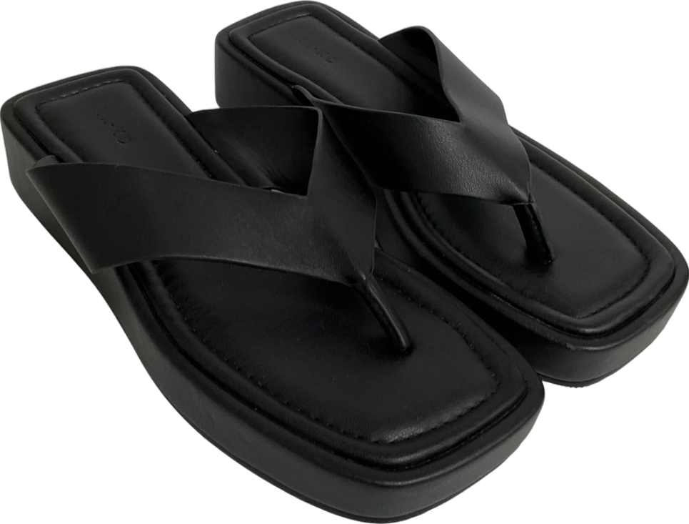 M&S Black Getaway Flatform Flip Flops UK 5 EU 38 👠