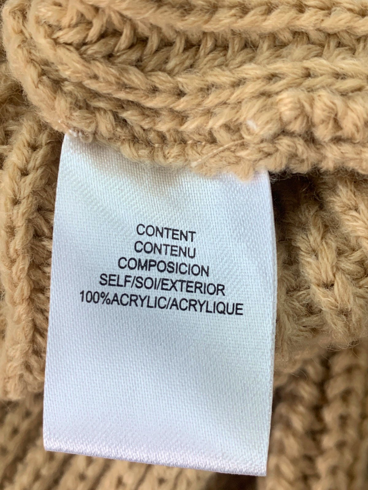 WAYF Beige Turtleneck Sweater UK XS