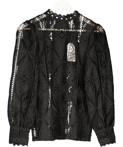 Monsoon Leona Lace Blouse Black UK 10