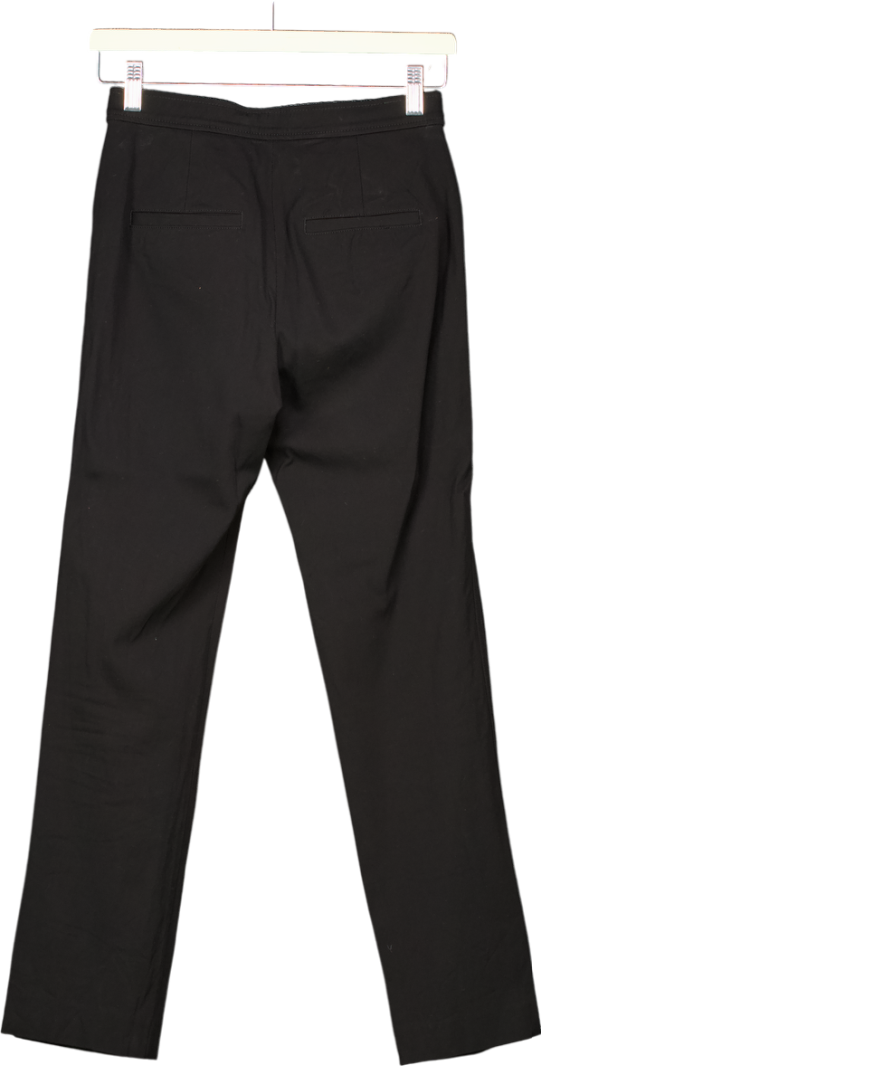 ZARA Black Stretch Split Hem Trousers UK XS