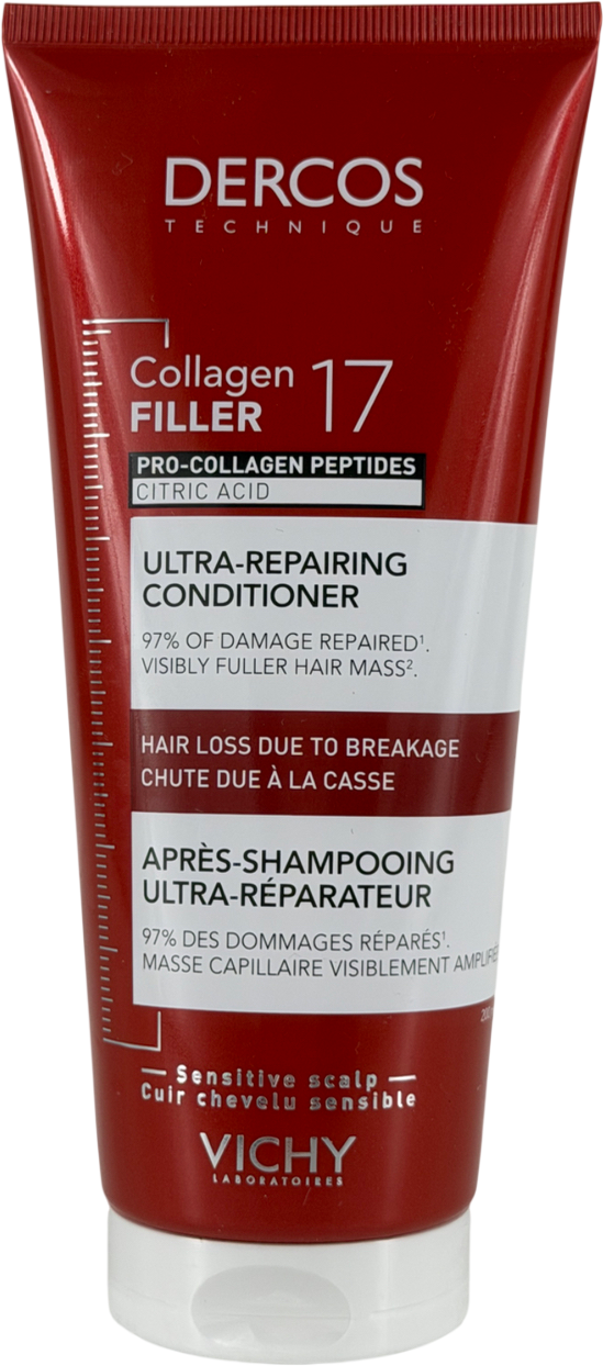 Vichy Dercos Collagen Filler 17 Intensive Regenerating Conditioner 200ml