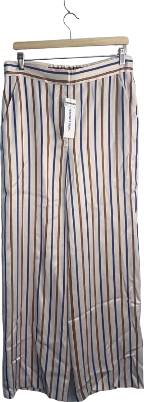 Veronica Beard Sand/Slate Blue Grigore Pant UK Size 10