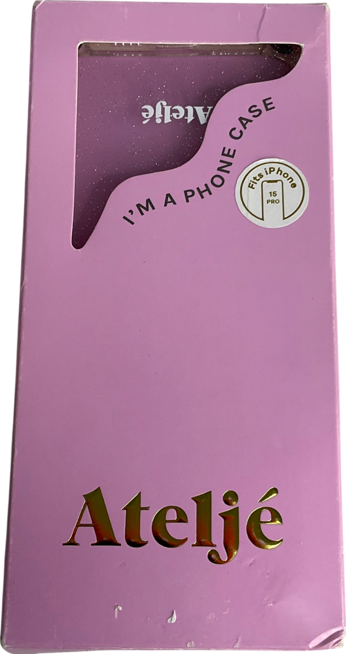 atelje Metallic Clear Glitter Iphone 15 Max Case One Size