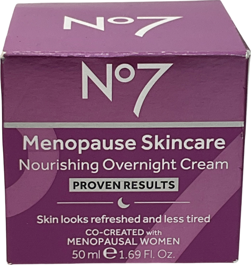 No7 Menopause Skincare Nourishing Overnight Cream 50ml