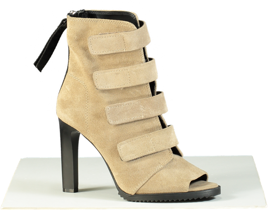 DKNY Beige High Heel Suede Boots UK 6.5