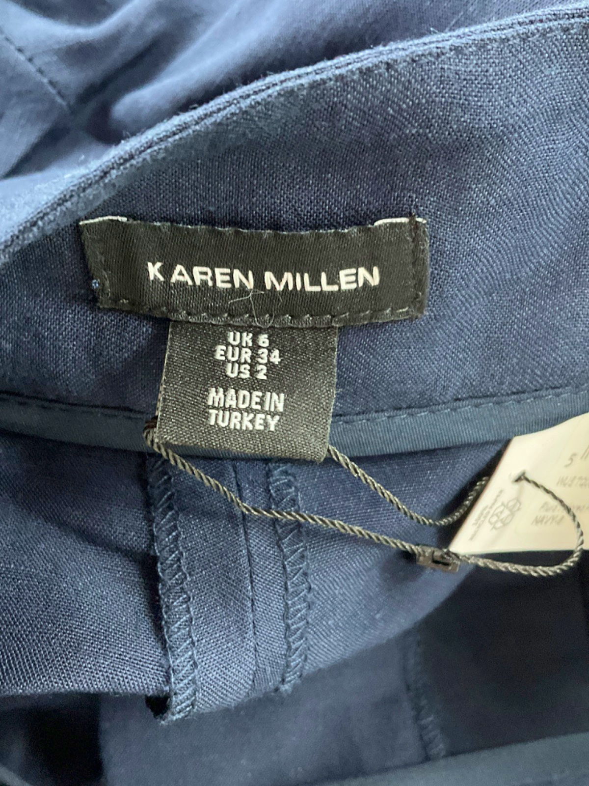 Karen Millen Blue Wide Leg Trousers UK 6