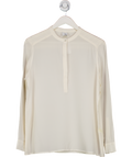 Iris & Ink Cream 100% Silk Long Sleeve Blouse UK 12