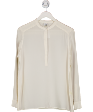 Iris & Ink Cream 100% Silk Long Sleeve Blouse UK 12