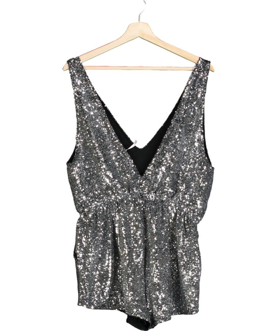 Free People Metallic High Shine Sequin One-piece UK S