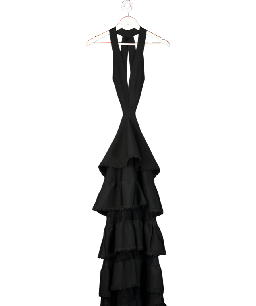 ALB Anne Louise Black Gazella Maxi Dress UK XS/S