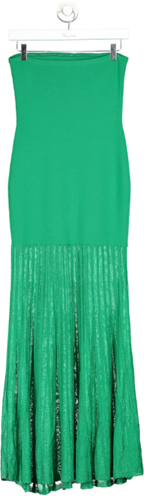 Karen Millen Green Pleated Maxi Dress UK S