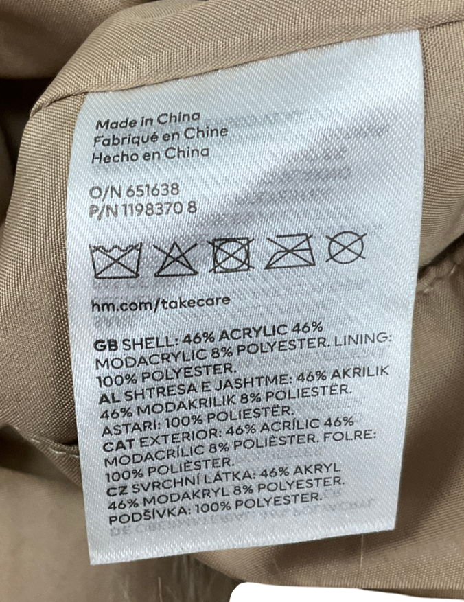 H&M Beige Fluffy Shoulder Bag One Size