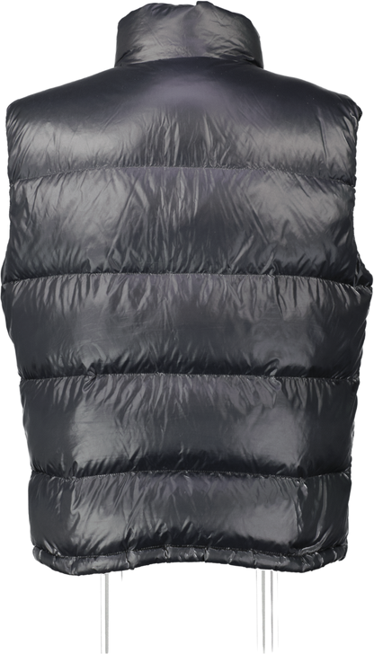 Prada Black Down Filled Re-nylon Sleeveless Puffer Gilet Tg50 UK 18