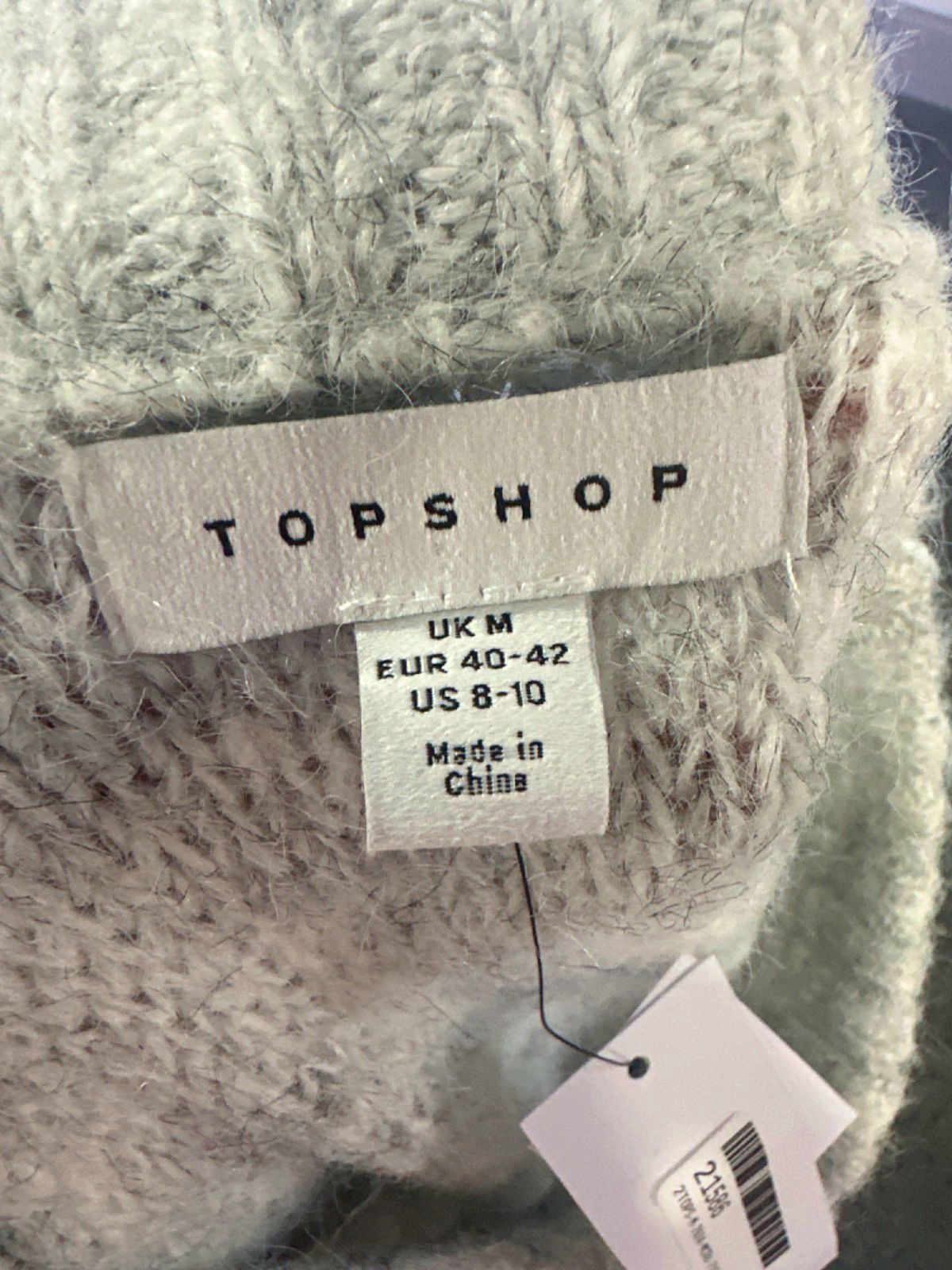 Topshop Grey Knitted Jumper UK M