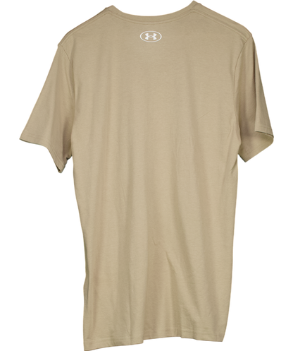 Under Armour Beige Left Chest Logo Short Sleeve T-Shirt UK M