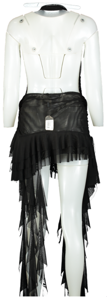 Jaded London Black Asymmetrical Tulle Skirt UK 10