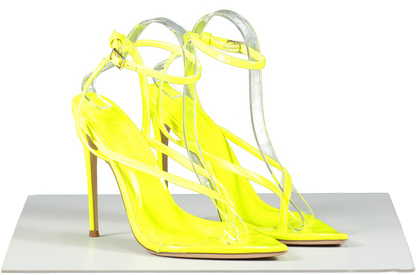 FEMME LOS ANGELES Neon Yellow Effie Sandal - Highlighter UK 6 EU 39 👠