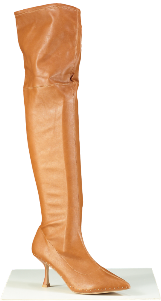 Kurt Geiger Tan Over-the-Knee Stiletto Boots UK 7 EU 40