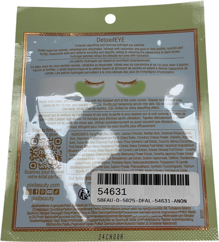 Pixi Detoxifeye Single-use Eye Patches 1 pair