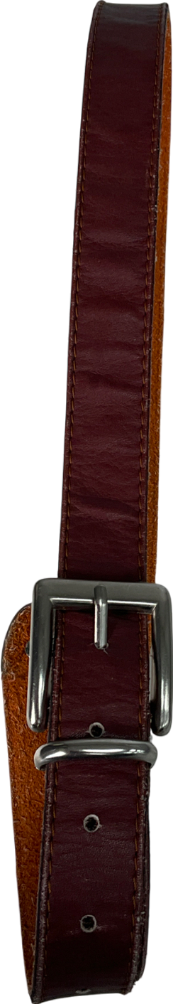 Brown Burgundy Leather Belt
