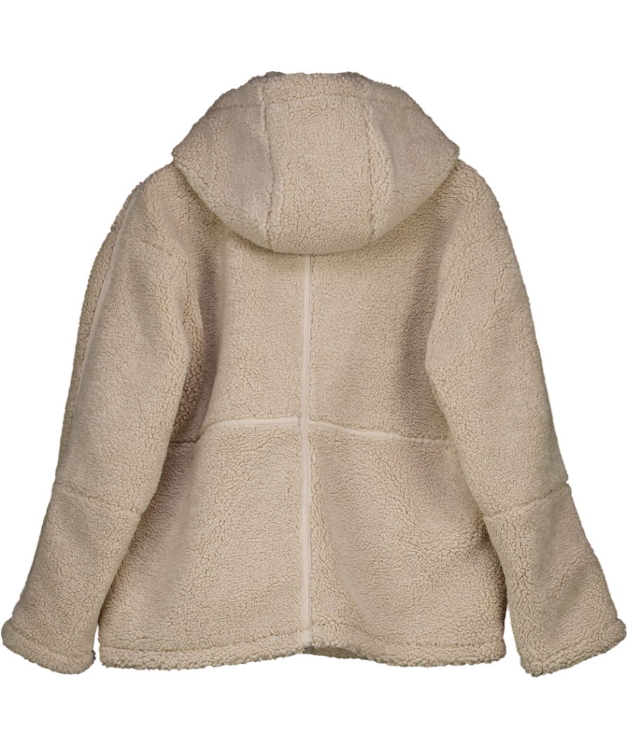 J.D Williams Beige Cream Short Lined Borg Jacket UK 16