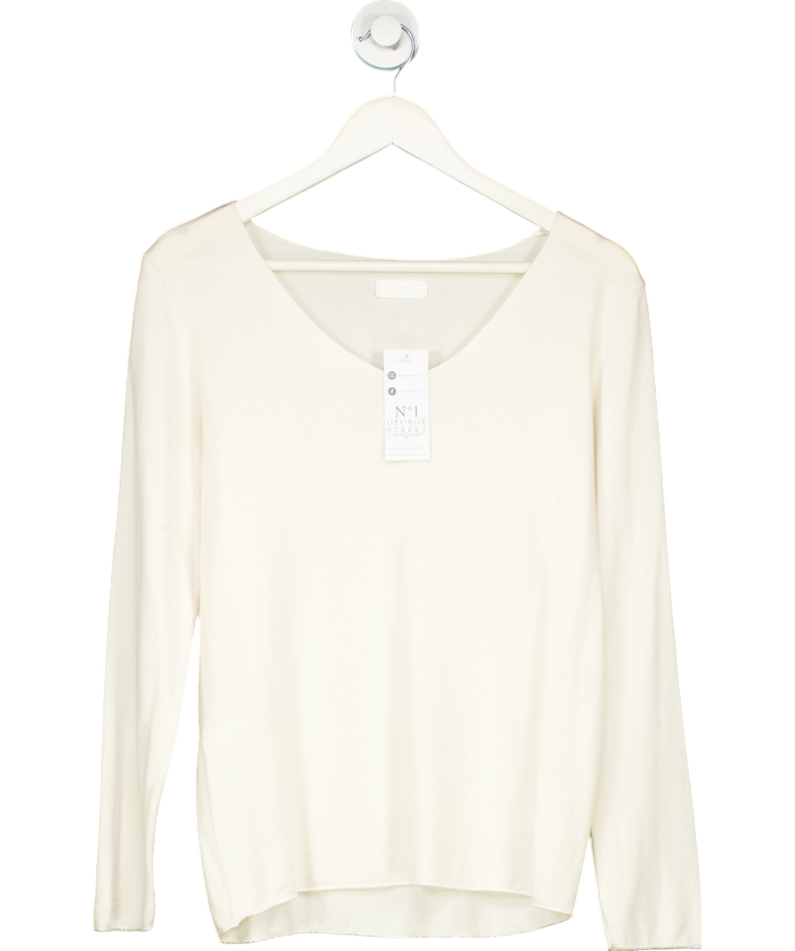 No1 George Street Cream Susie Wool Blend Top One Size
