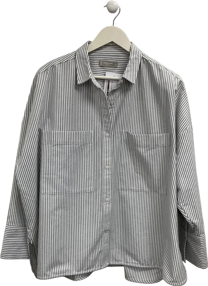 TU Grey Striped Shirt UK 18