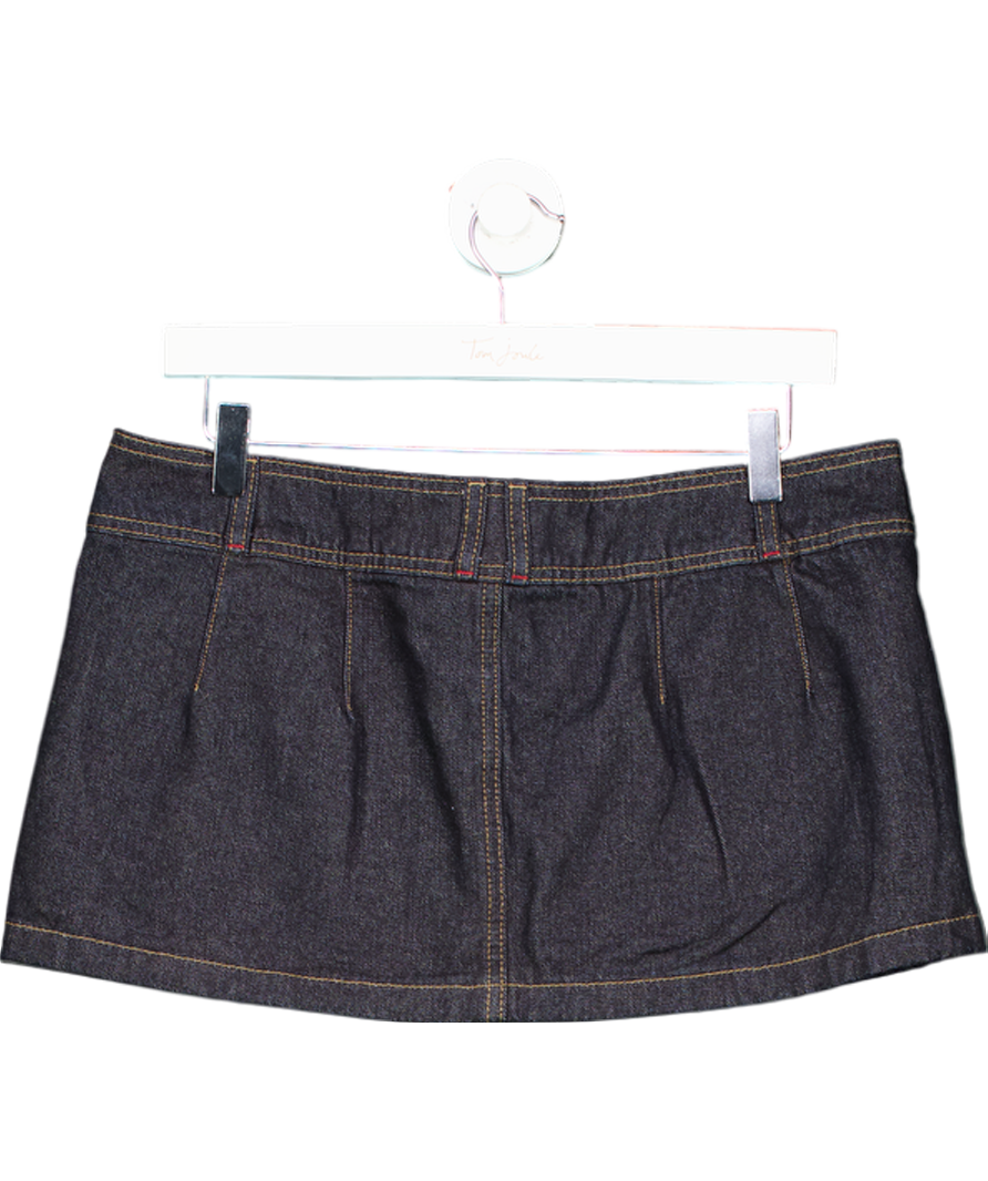 edikted Blue Rae Denim Mini Skort UK L