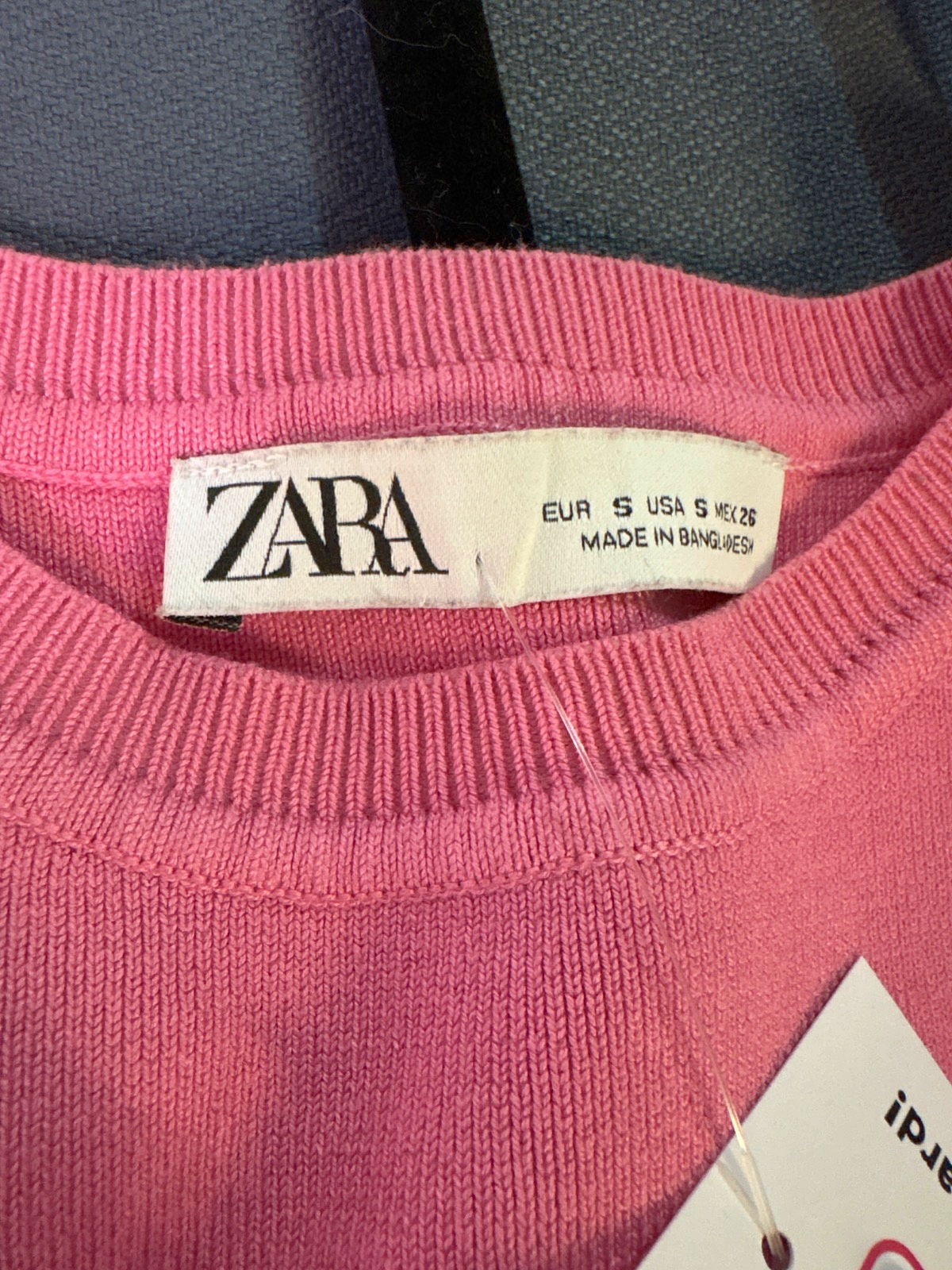 Zara Pink Sleeveless Crop Top UK S