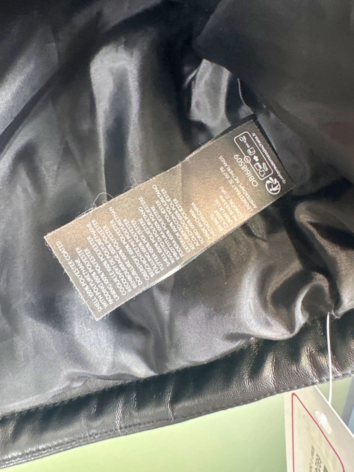 Urban Outfitters Black Faux Leather Puffer Gilet S